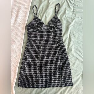 A&F Black and White Checkered Dress